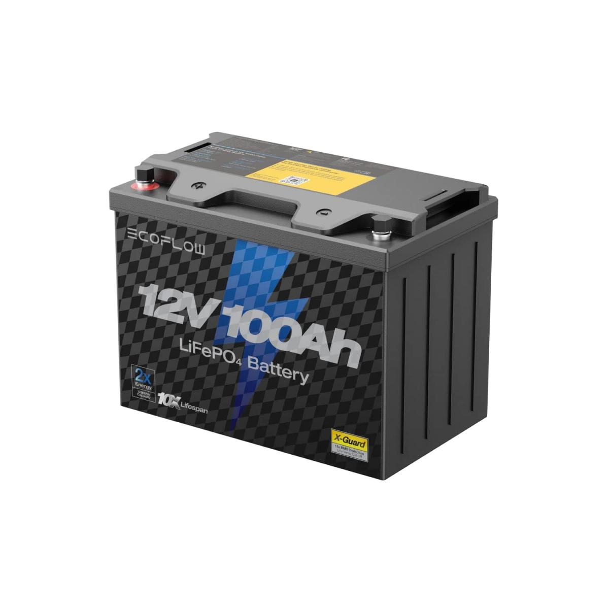 Тяговый аккумулятор EcoFlow 12 В 100 Ач LiFePO4 литиевый, фото 3
