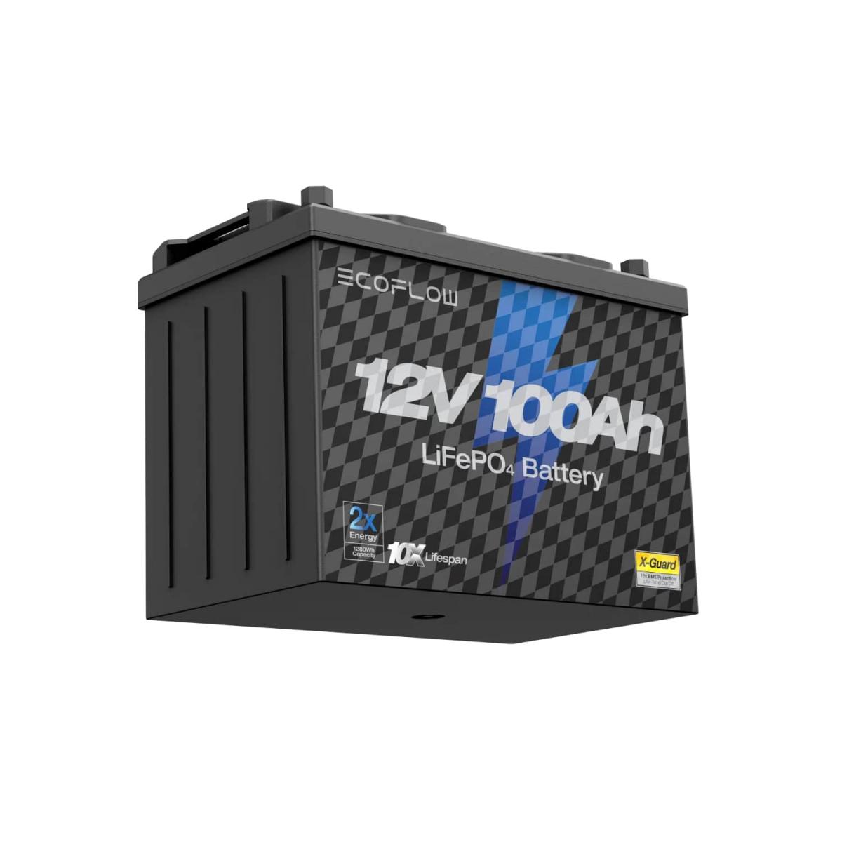 Тяговый аккумулятор EcoFlow 12 В 100 Ач LiFePO4 литиевый, фото 4