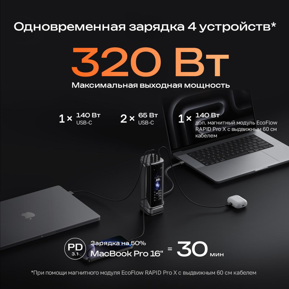 Повербанк EcoFlow RAPID Pro X (27650 мАч, 300 Вт), фото 4