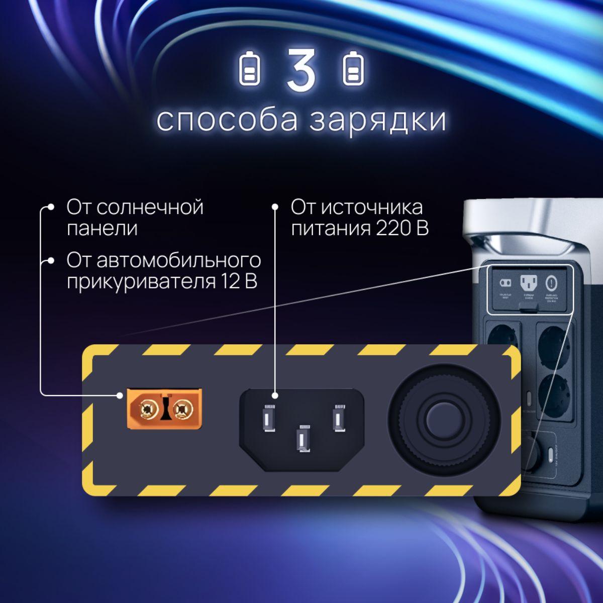 Портативная зарядная станция EcoFlow DELTA 2 (1024 Втч), фото 7